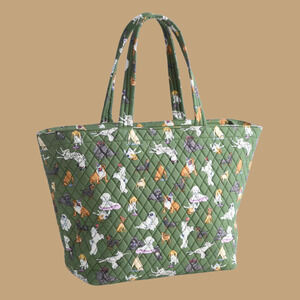New Vera Bradley DOG PARK Travel Tote Bag With Interior Pockets Zip Closure